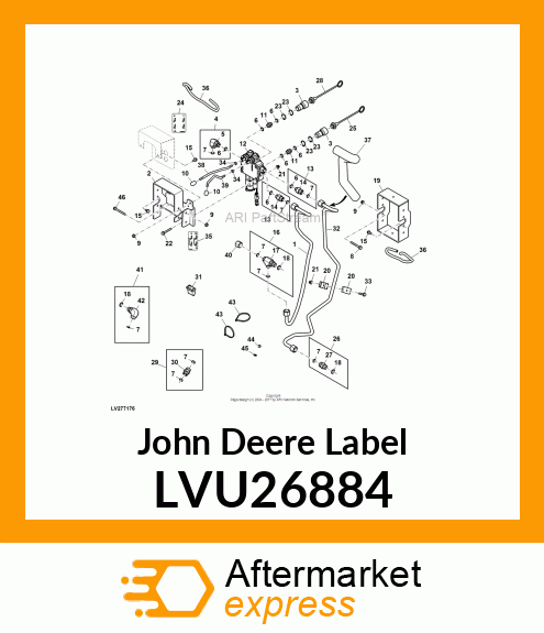 DECAL, DUAL REAR SCV (OS) LEVER LVU26884