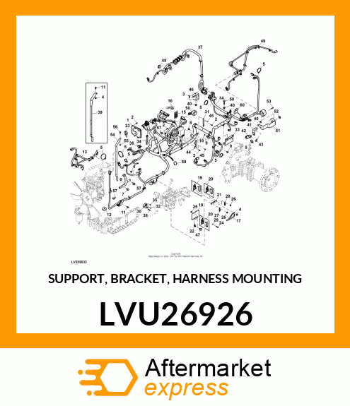 SUPPORT, BRACKET, HARNESS MOUNTING LVU26926