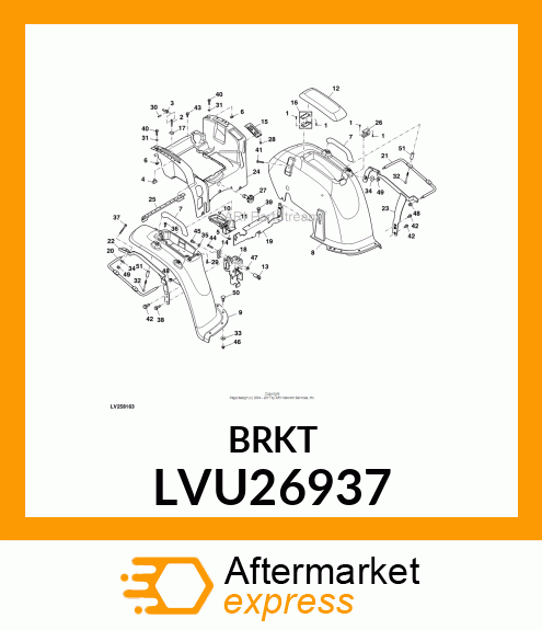 BRACKET, FENDER SUPPORT, LH LVU26937