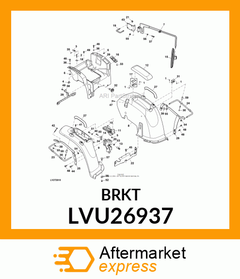 BRACKET, FENDER SUPPORT, LH LVU26937