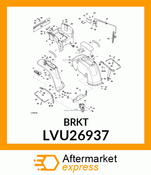 BRACKET, FENDER SUPPORT, LH LVU26937