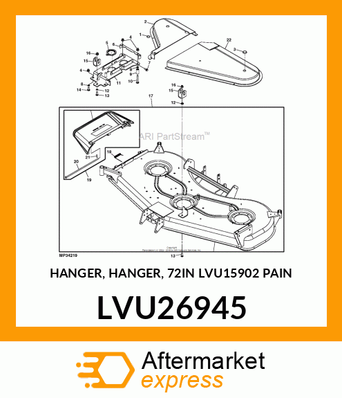 HANGER, HANGER, 72IN LVU15902 PAIN LVU26945