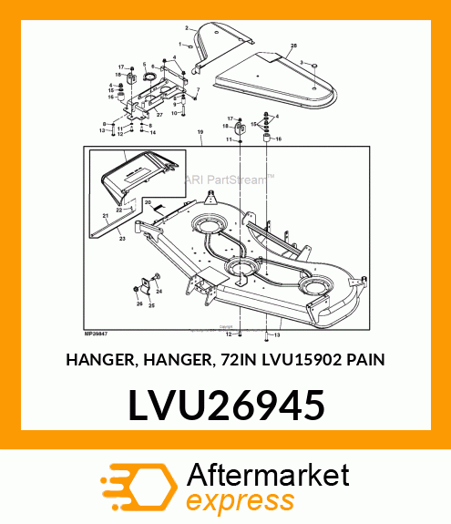 HANGER, HANGER, 72IN LVU15902 PAIN LVU26945