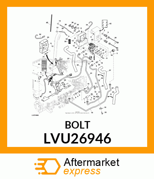 LEVER, DUAL REAR SCV SPOOL V LVU26946