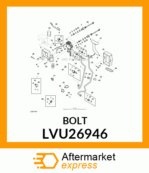 LEVER, DUAL REAR SCV SPOOL V LVU26946