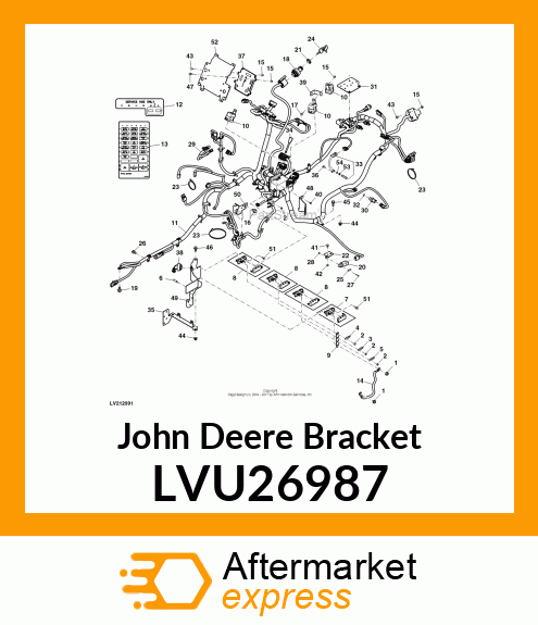 BRACKET, WIRE ROUTING LVU26987