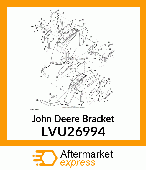 BRACKET, REAR FENDER LVU26994