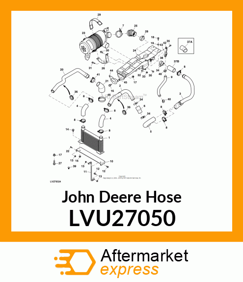 HOSE, CAC TUBE TO INTAKE, DOM LVU27050