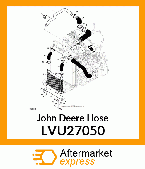 HOSE, CAC TUBE TO INTAKE, DOM LVU27050