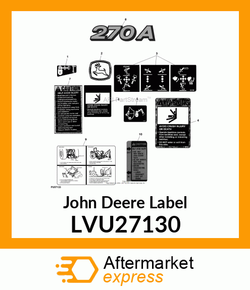 LABEL, PBY KIT SAFETY LABEL LVU27130