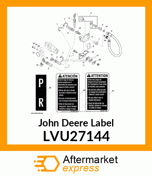 LABEL, PBY KIT SAFETY LABEL SP LVU27144