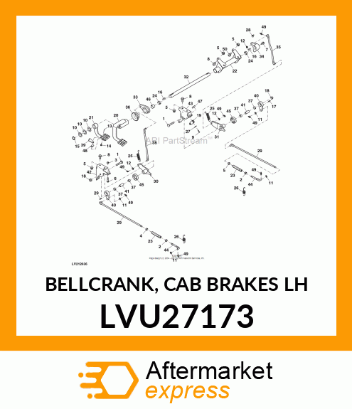 BELLCRANK, CAB BRAKES LH LVU27173