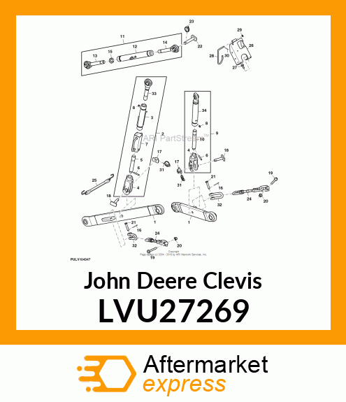 CLEVIS, SWAY CHAIN LVU27269