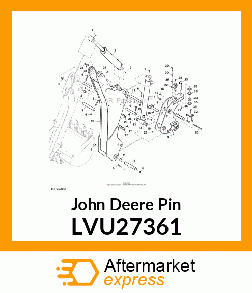 PIN, BOOM PIVOT LVU27361