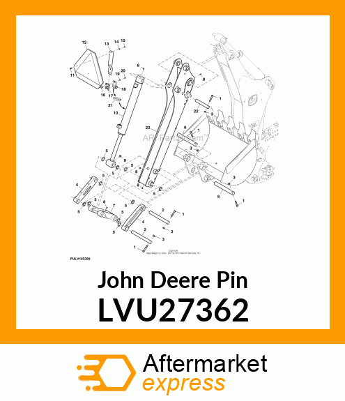 PIN, DIPPER CYLINDER PIVOT LVU27362