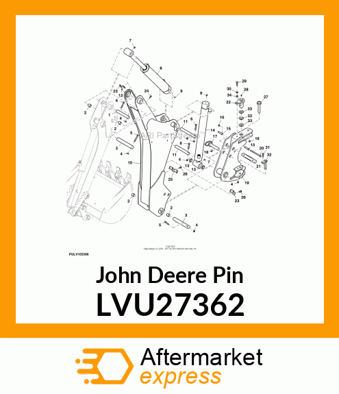 PIN, DIPPER CYLINDER PIVOT LVU27362