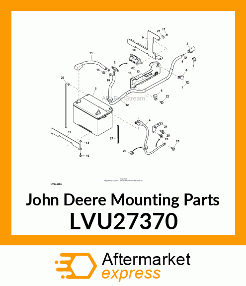 MOUNT, BATTERY REAR LVU27370