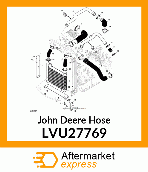 HOSE, HOSE, TURBO OUTLET LVU27769