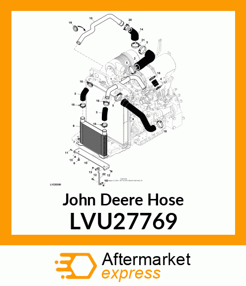 HOSE, HOSE, TURBO OUTLET LVU27769