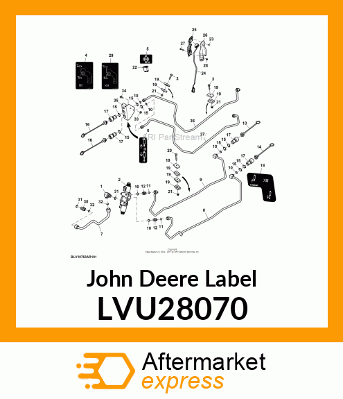 DECAL, 3RD REAR MOMENTARY SWITCH LVU28070