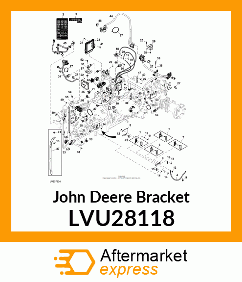 BRACKET, BRACKET, DPF SENSOR LVU28118