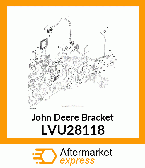 BRACKET, BRACKET, DPF SENSOR LVU28118