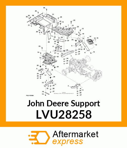 SUPPORT, SUPPORT, FOOTDECK FRONT LH LVU28258