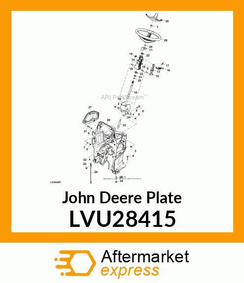 PLATE, BRACKET, TILT STEERING COLUM LVU28415