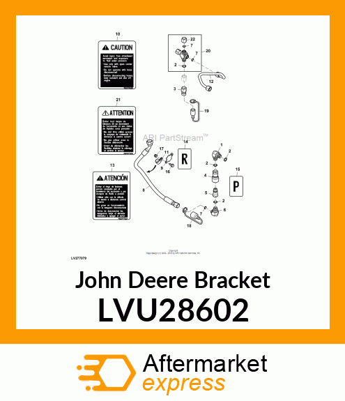 BRACKET, RETURN PORT LABEL LVU28602