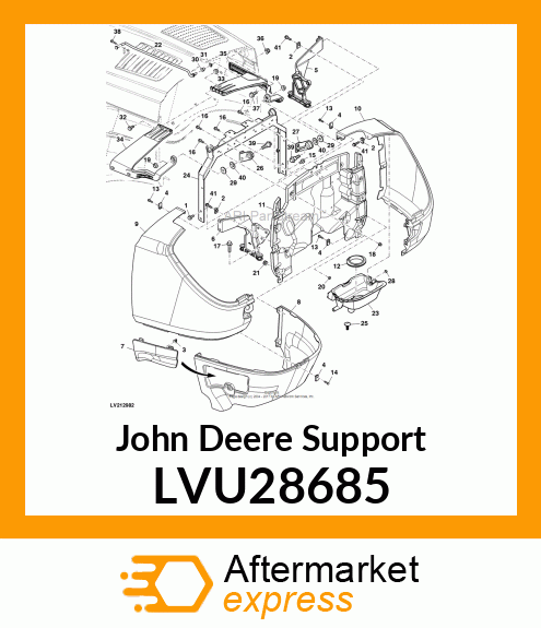 SUPPORT, LH, STEERING amp; HOOD HOOP LVU28685