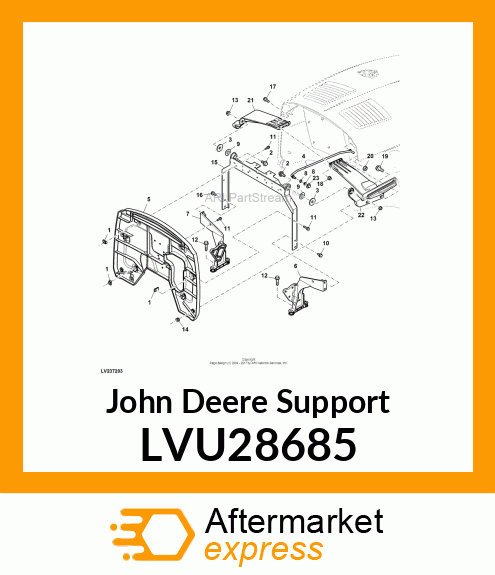 SUPPORT, LH, STEERING amp; HOOD HOOP LVU28685