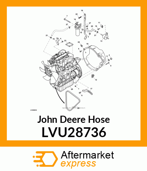 HOSE, HOSE, FUEL (PUMP TO FILTER) LVU28736