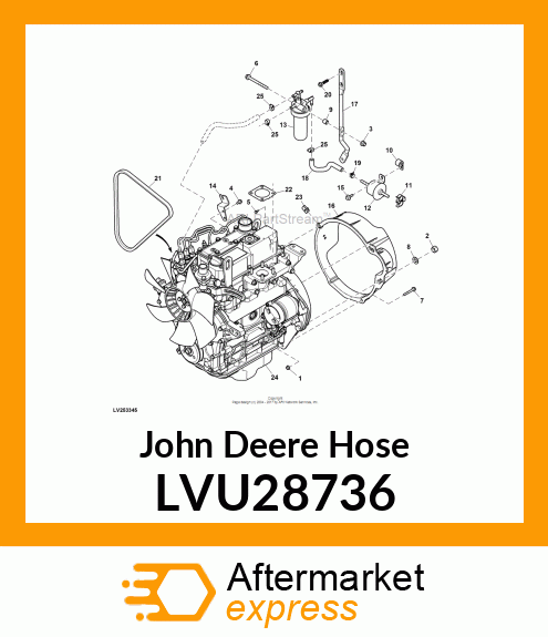 HOSE, HOSE, FUEL (PUMP TO FILTER) LVU28736