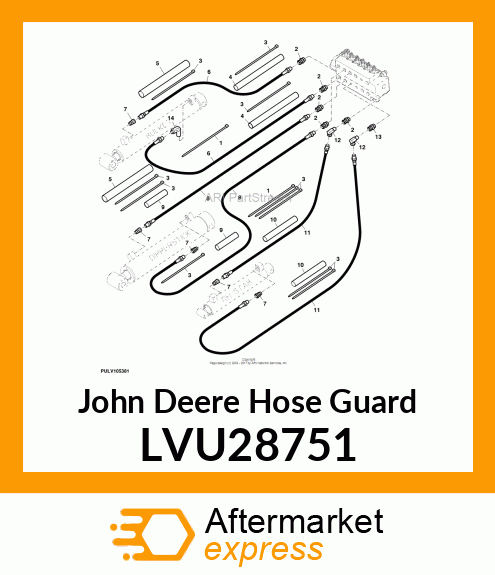 GUARD, HOSE, 1" X 39" LVU28751