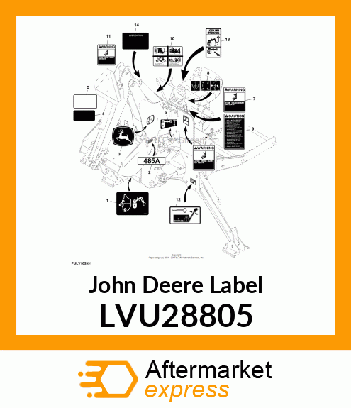 LABEL, BOOM LOCK PIN STORAGE, 485A LVU28805