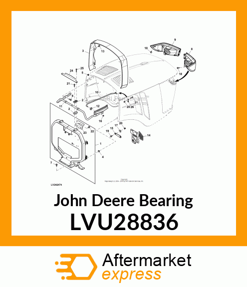 BEARING, BEARING BLOCK LVU28836