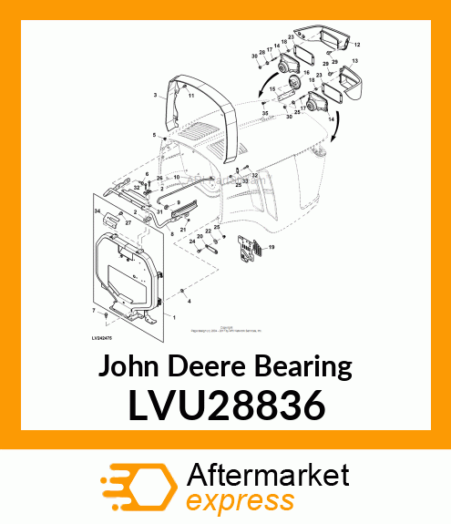 BEARING, BEARING BLOCK LVU28836