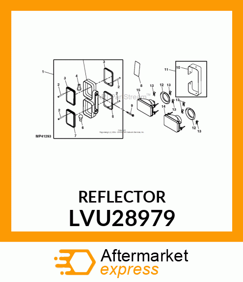 REFLECTOR, REFELECTIVE LABEL, RED W LVU28979