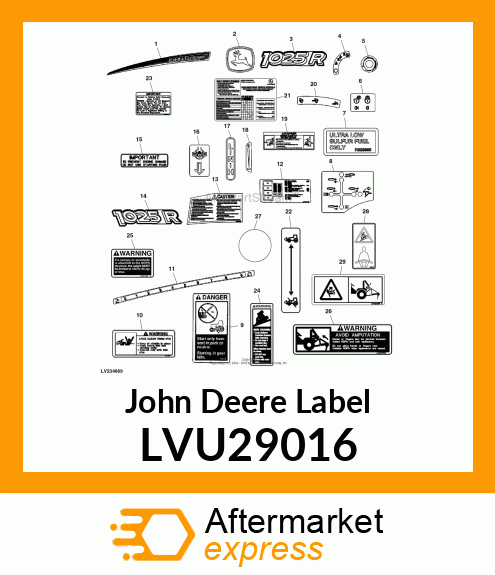 LABEL, POWER DISTRIBUTION CENTER LVU29016