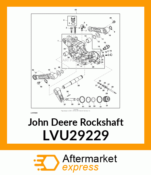 ROCKSHAFT, SHAFT, SPLINED ROCKSHAFT LVU29229