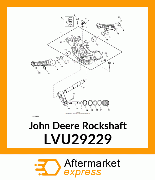 ROCKSHAFT, SHAFT, SPLINED ROCKSHAFT LVU29229