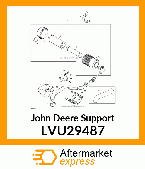 SUPPORT, AIR INTAKE DUCT LVU29487