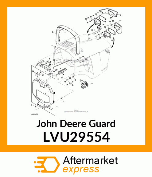 GUARD, FINGER, RH CAB LVU29554