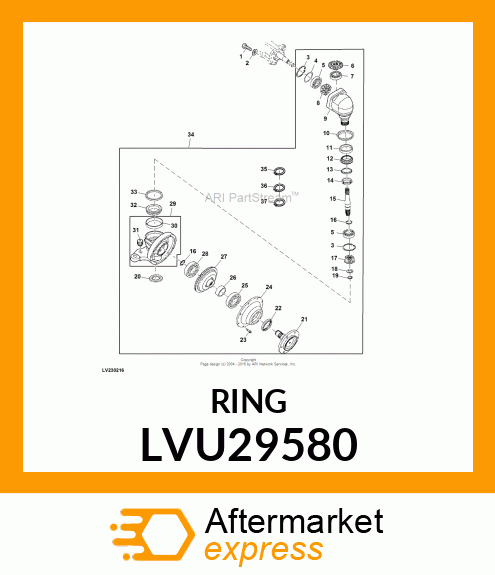 SNAP RING, EXTERNAL LVU29580