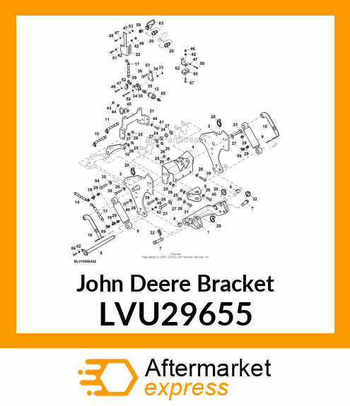 BRACKET, BRACKET, FRONT HITCH, BLOC LVU29655