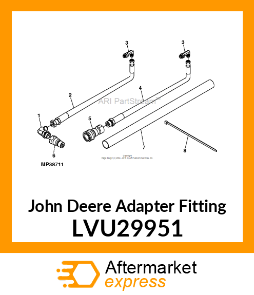 ADAPTER FITTING, ADAPTER, FLARE LVU29951