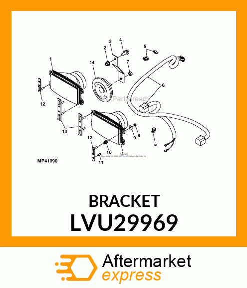 BRACKET, BRACKET, HORN LVU29969