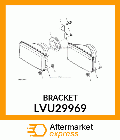 BRACKET, BRACKET, HORN LVU29969