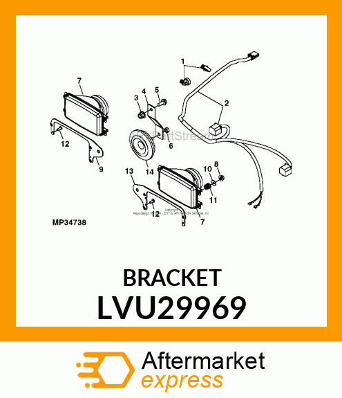 BRACKET, BRACKET, HORN LVU29969