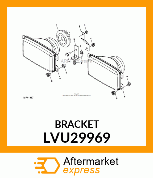 BRACKET, BRACKET, HORN LVU29969